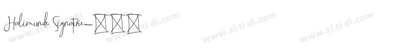 Halimunde Signature字体转换